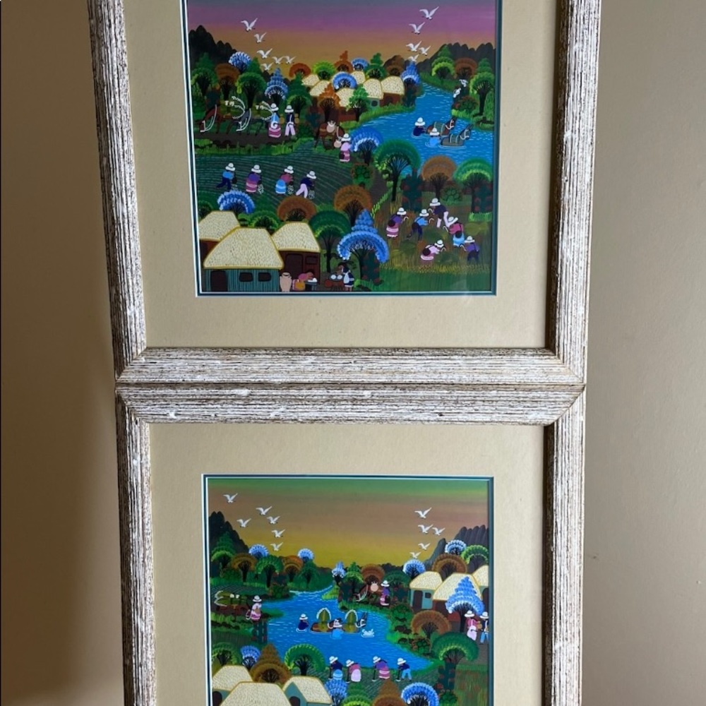 Set of 2 Folk Art San Augustine Art